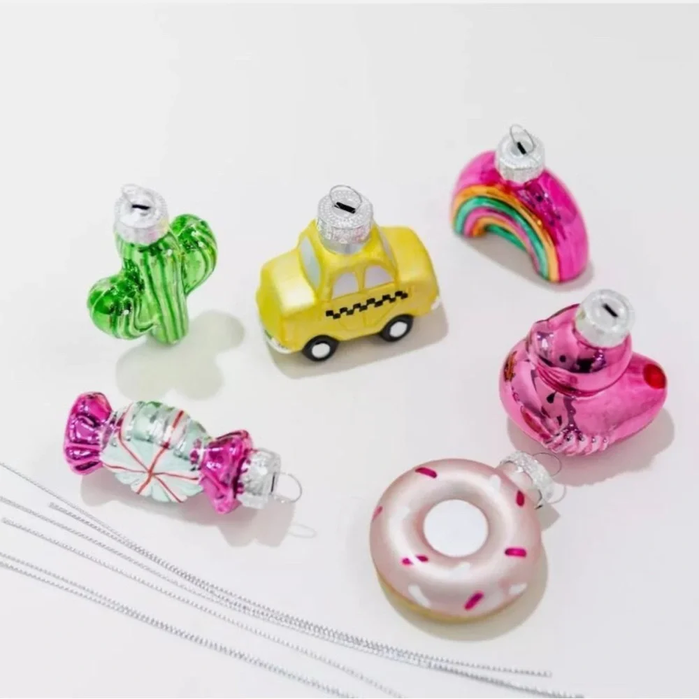 Boxed Set of 6 Mini Glass Ornaments - Picture 2 of 3